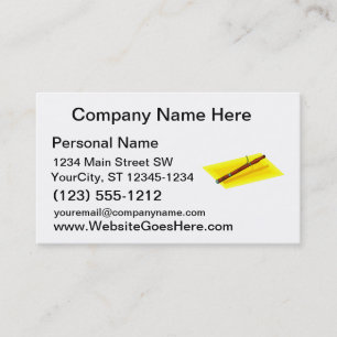 Cartão De Visita Fagote com o gráfico amarelo da imagem de fundo