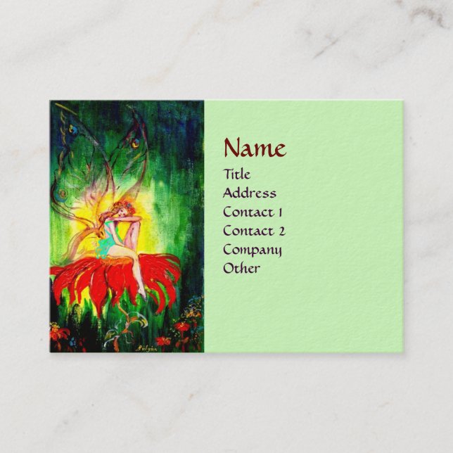 CARTÃO DE VISITA FAIRY DREAMING NA FLORES (Frente)