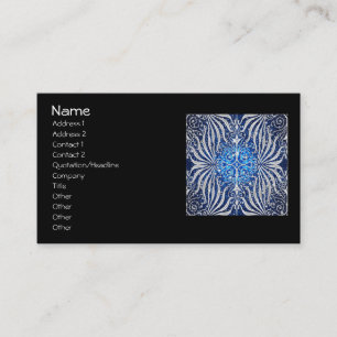 Cartão De Visita Faísca azul e de prata do Victorian