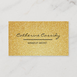 Cartão De Visita Faísca Dourado bonito do brilho, maquilhador