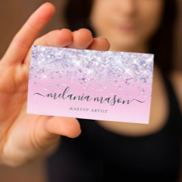 Cartão De Visita Faíscas - Artista de Maquiagem da Largura Roxa Hol