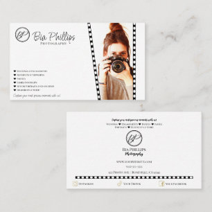Cartão De Visita Faixa de Filme Minimalista Foto de Fotografia Mode