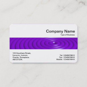 Cartão De Visita Faixa do Meio - Anéis Concêntricos - Roxo
