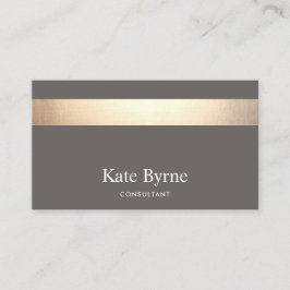 Cartão De Visita Faixa Dourada das Cinzas Elegantes Modernas