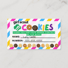 Cartão De Visita Faixas de Reordenação de Scout