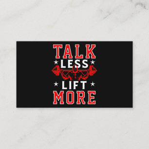 Cartão De Visita Fale Menos Levante Mais Treinamento Em Peso De Con