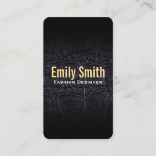 Cartão De Visita Falso de couro (crocodilo)