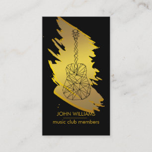 Cartão De Visita Falso do ouro do preto do jogador do professor do