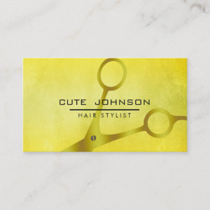 Cartão De Visita Falso Dourado de Stylist Professional