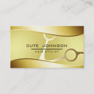 Cartão De Visita Falso Dourado de Stylist Professional