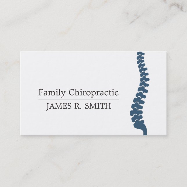 Cartão De Visita Família Profissional Chiropracador (Frente)