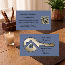 Fancy Slate Azul com Código QR de Chave Dourada Im
