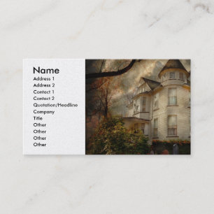 Cartão De Visita Fantasia - assombrada - a casa dos guardas