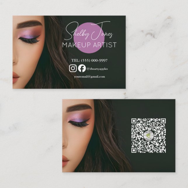 Cartão De Visita fantasia de efeito especial Makeup Artist MUA foto (Frente/Verso)