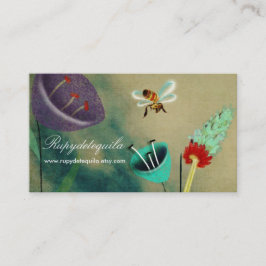 Cartão De Visita Fantasia Imporal da Paisagem de Abelhas