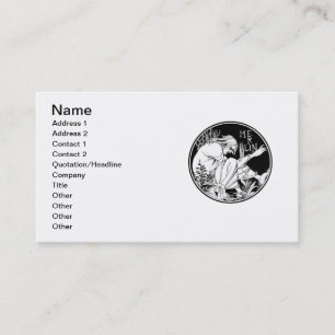 Cartão De Visita Fantasia Merlin Art Nouveau