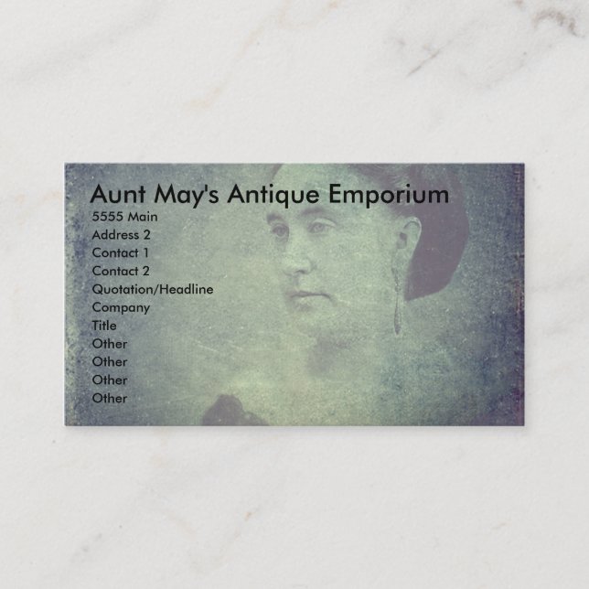 Cartão De Visita Fantasma do Passado (Frente)