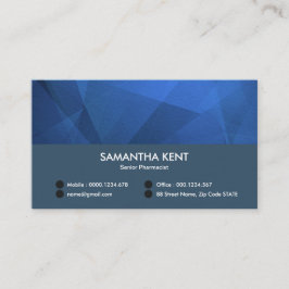 Cartão De Visita Farmacêutico de Cristais de Polígonos Belo-Azul