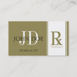 Cartão De Visita Farmacêutico/Farmacovigilância Antiquado Dourado