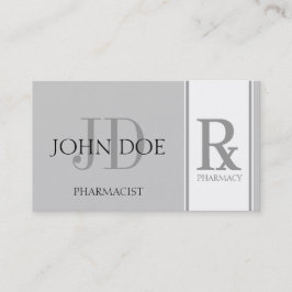 Cartão De Visita Farmacêutico/prata farmácia da prescrição