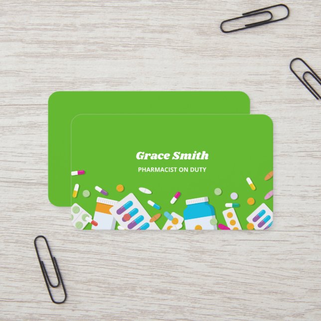 Cartão De Visita Farmácia Medicação (Frente/Verso In Situ)