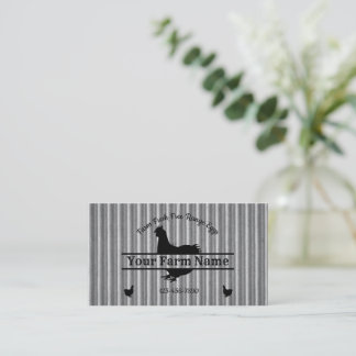 Cartão De Visita Farmhouse Chicken Corrugado Dividindo Ovo Monogram