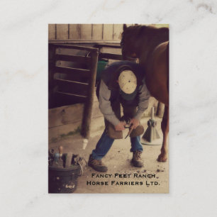 Cartão De Visita Farrier - serviços em ferradura do casco do caval