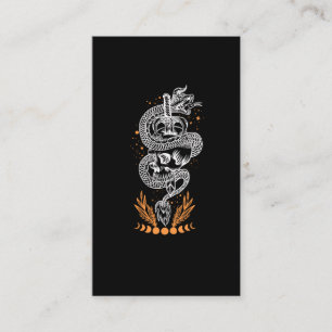 Cartão De Visita Fases da Lua - Cobra - Espalha do crânio oculta