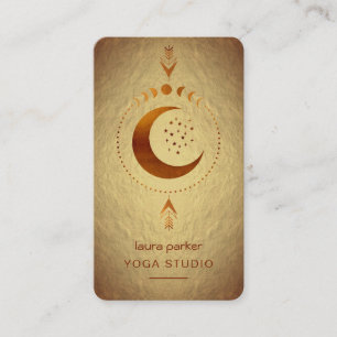 Cartão De Visita Fases da Lua Crescente Místico Holístico Tarot Our