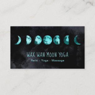Cartão De Visita *~* Fases de lua AZUIS de Cheio de cera lunar