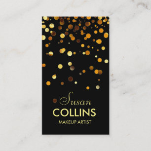 Cartão De Visita Fashion Artista Glow Glitter Sparkle Yellow Makeup