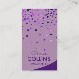 Cartão De Visita Fashion Artista Roxo-Roxo-Brilhante