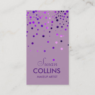Cartão De Visita Fashion Artista Roxo-Roxo-Brilhante