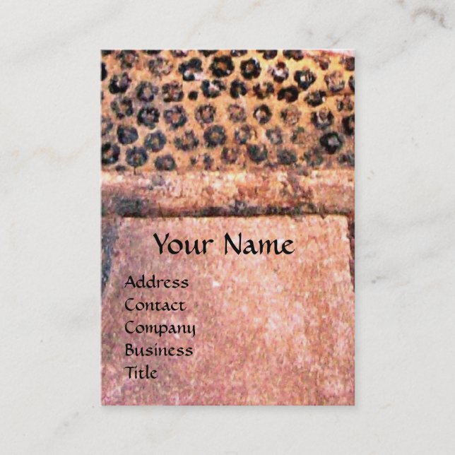 Cartão De Visita FASHION E BELEZA DO MONOGRAMA ANTIGO EGITO, rosa (Frente)