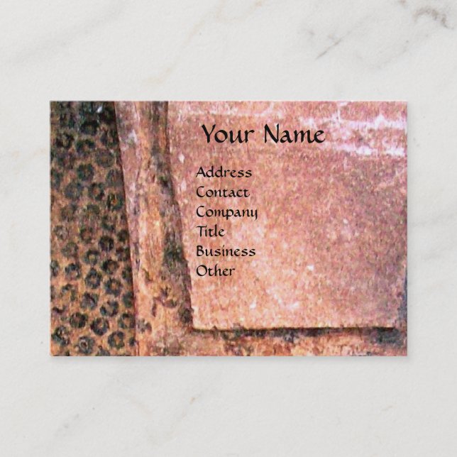 Cartão De Visita FASHION E BELEZA DO MONOGRAMA ANTIGO EGITO, rosa (Frente)