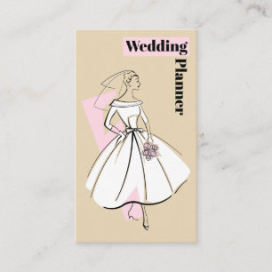 Cartão De Visita Fashion Node Neutral Wedding Planner