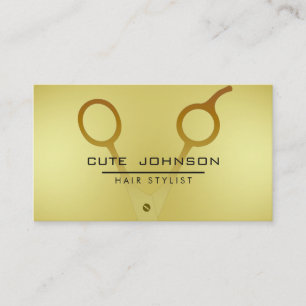 Cartão De Visita Faux Dourado de Saloon profissional de lista de ca