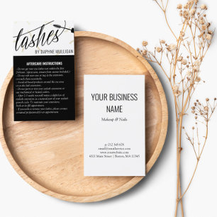 Cartão De Visita Faux Dourado Lash Mascara Wand Lash Artist Após Cu