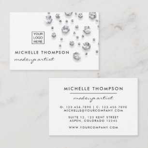 Cartão De Visita Faux Glitter Diamond