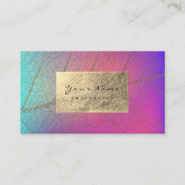 Cartão De Visita Faux Gold Foil Botanics Studio Ombre Rosa