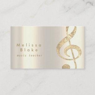 Cartão De Visita faux gold foil trible