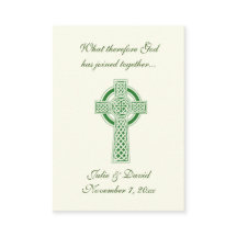 Favor de Casamento Católico Cruz Celta Verde Irlan