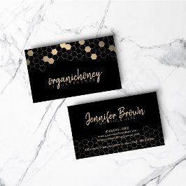 Cartão De Visita Fazenda de abelhas do mel Dourada