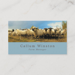 Cartão De Visita Fazenda de Ovinos, Agricultor e Carniceiro