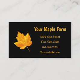 Cartão De Visita Fazenda do Xarope Dourado Amarelo Amarelo Russo