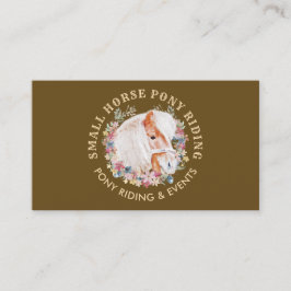 Cartão De Visita Fazenda Marrom do Pôneo Andar Andando Raça