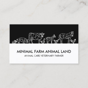 Cartão De Visita Fazenda Silhueta Pato Vaca Bode Burro Galinha Porc