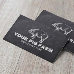 Cartão De Visita Fazenda Suína Produtor De Porcos Russos
