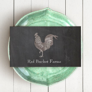Cartão De Visita Fazenda Vintage Rooster