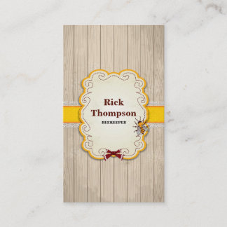 Cartão De Visita Fazendeiro da fazenda da abelha do